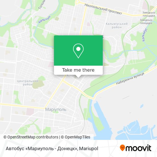 Автобус «Мариуполь - Донецк» map