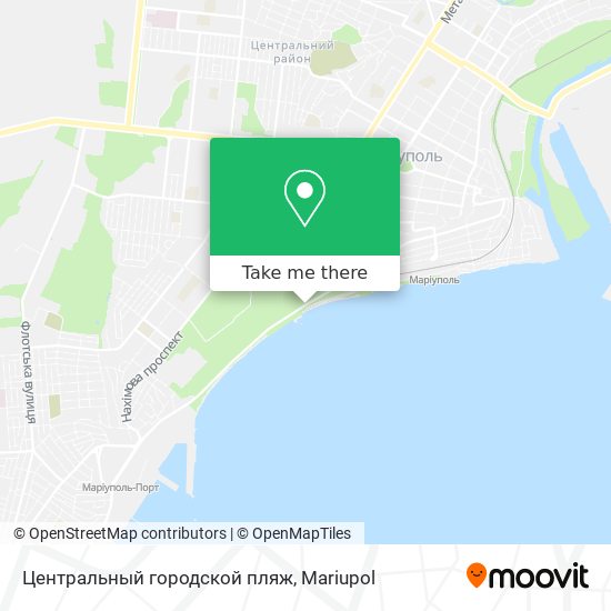 Карта Центральный городской пляж