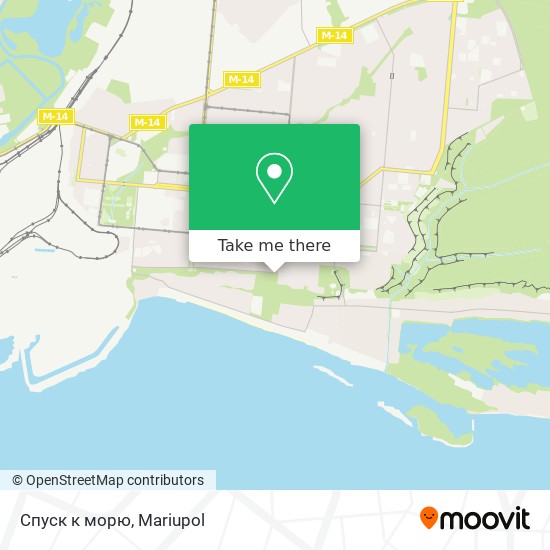 Спуск к морю map