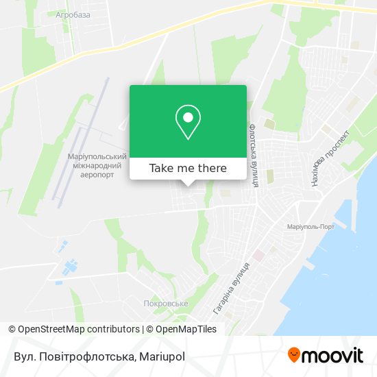 Вул. Повітрофлотська map