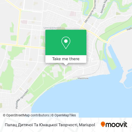 Карта Палац Дитячої Та Юнацької Творчості