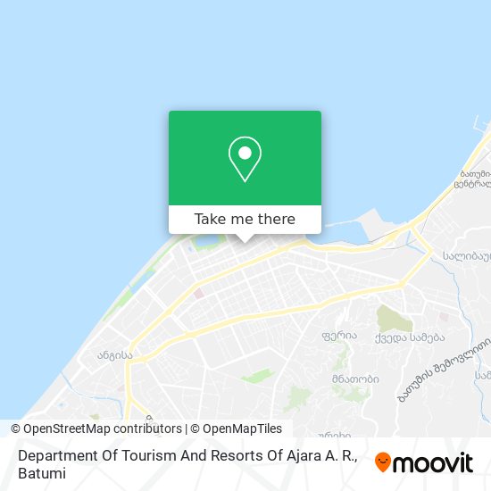 Department Of Tourism And Resorts Of Ajara A. R. map