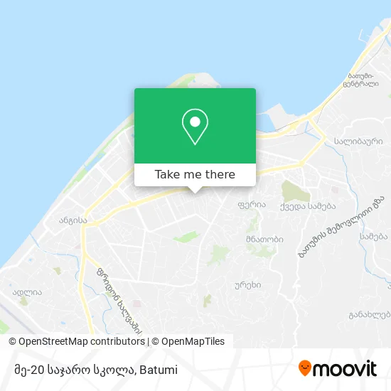 მე-20 საჯარო სკოლა map
