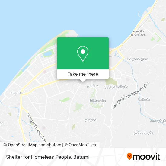 Shelter for Homeless People map
