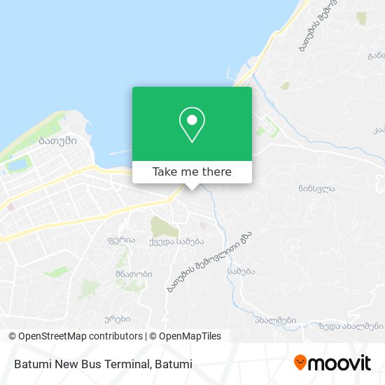 Batumi New Bus Terminal map