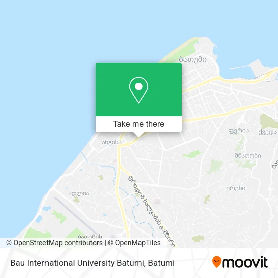 Карта Bau International University Batumi
