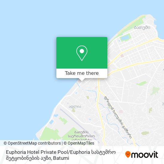 Euphoria Hotel Private Pool / Euphoria სასტუმრო შეტყობინების აუზი map