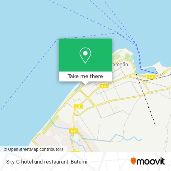 Sky-G hotel and restaurant map