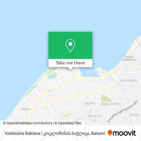 Koklozina Baklava | კოკლოზინას ბაქლავა map