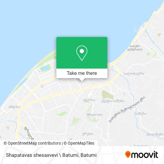Карта Shapatavas shesaxvevi \ Batumi