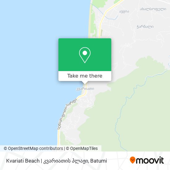 Карта Kvariati Beach | კვარიათის პლაჟი
