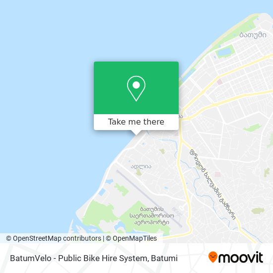 Карта BatumVelo - Public Bike Hire System