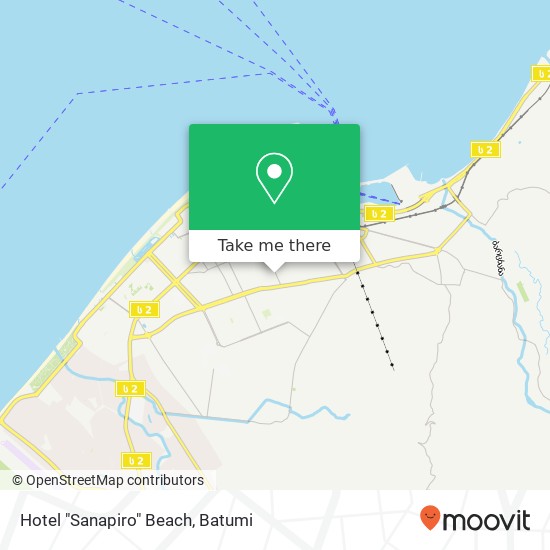 Hotel "Sanapiro" Beach map