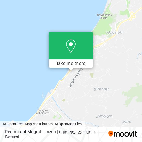 Карта Restaurant Megrul - Lazuri | მეგრულ ლაზური