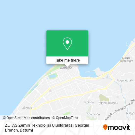 Карта ZETAS Zemin Teknolojisi Uluslararasi Georgia Branch