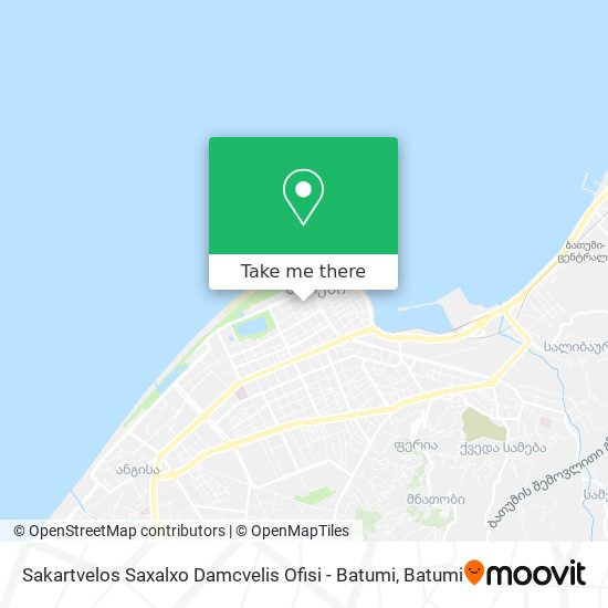 Карта Sakartvelos Saxalxo Damcvelis Ofisi - Batumi