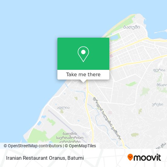 Iranian Restaurant Oranus map