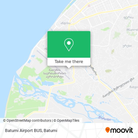 Batumi Airport BUS map