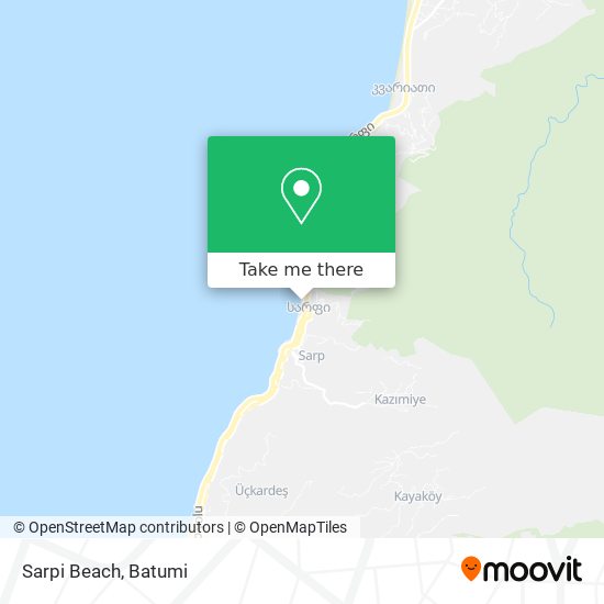Sarpi Beach map