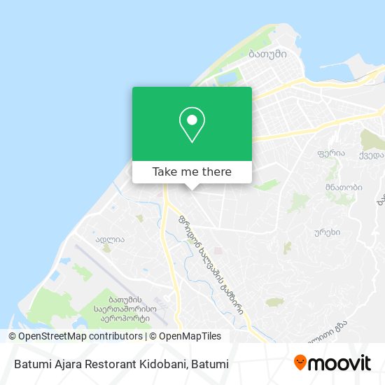 Карта Batumi Ajara Restorant Kidobani