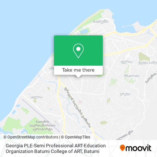 Georgia PLE-Semi Professional ART-Education Organization Batumi College of ART map