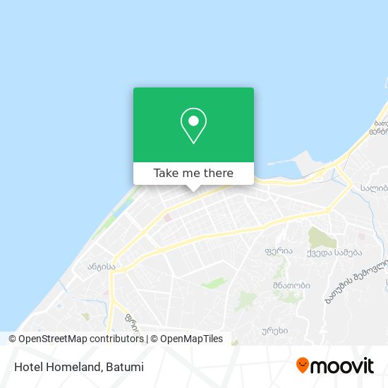 Hotel Homeland map