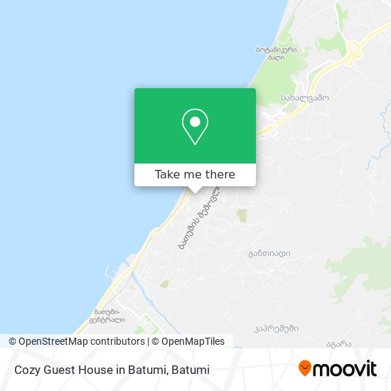 Cozy Guest House in Batumi map