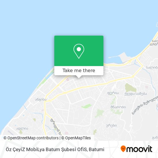 Карта Öz Çeyi̇Z Mobi̇Lya Batum Şubesi̇ Ofi̇S