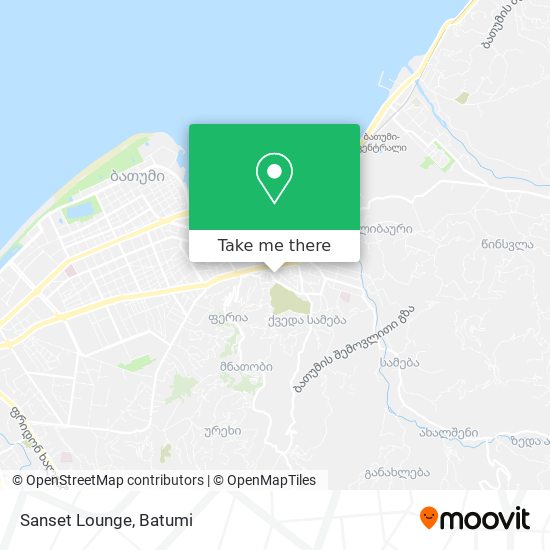 Карта Sanset Lounge
