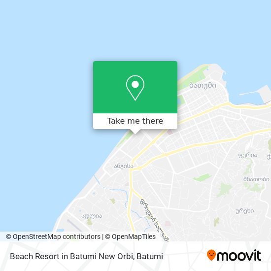 Beach Resort in Batumi New Orbi map