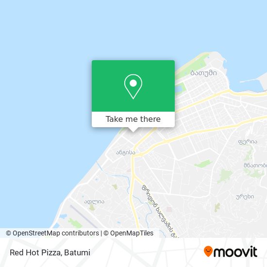 Red Hot Pizza map