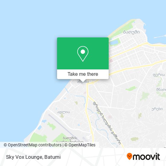 Карта Sky Vox Lounge