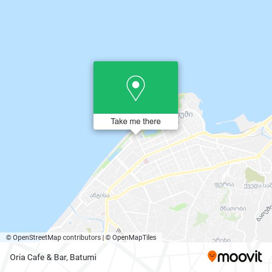 Карта Oria Cafe & Bar
