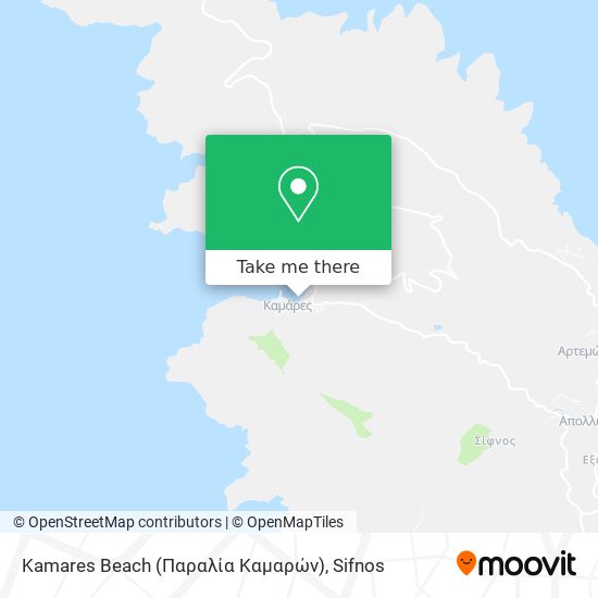 Kamares Beach (Παραλία Καμαρών) map