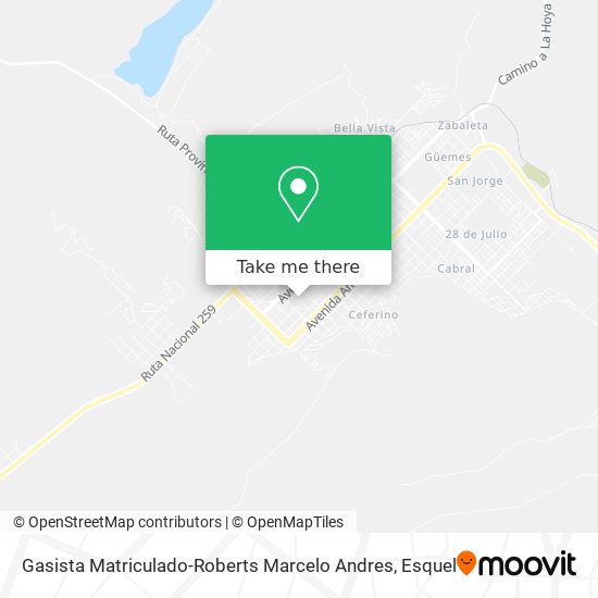 Mapa de Gasista Matriculado-Roberts Marcelo Andres