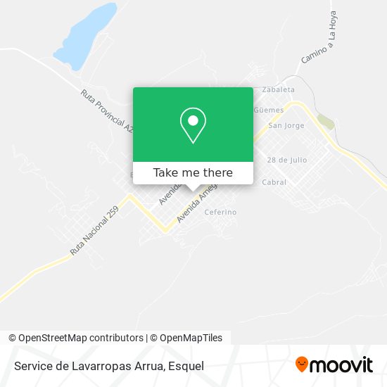 Service de Lavarropas Arrua map