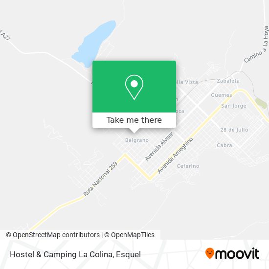 Mapa de Hostel & Camping La Colina