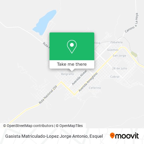 Mapa de Gasista Matriculado-Lopez Jorge Antonio