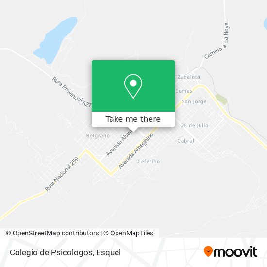 Colegio de Psicólogos map