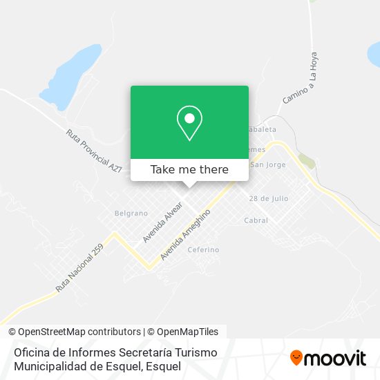 Oficina de Informes Secretaría Turismo Municipalidad de Esquel map