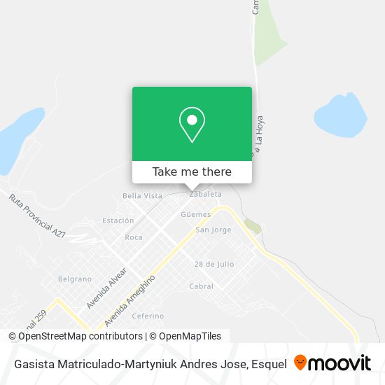 Gasista Matriculado-Martyniuk Andres Jose map