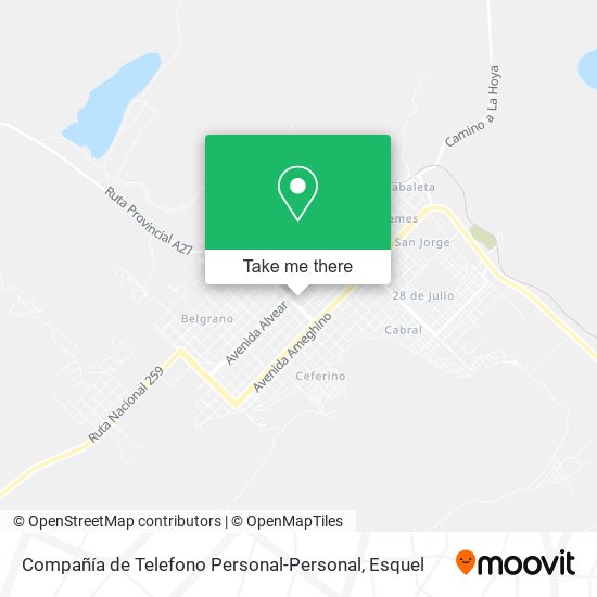 Compañía de Telefono Personal-Personal map