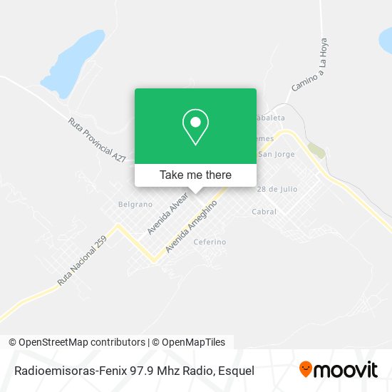 Radioemisoras-Fenix 97.9 Mhz Radio map