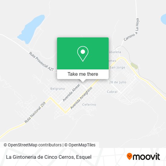 Mapa de La Gintoneria de Cinco Cerros