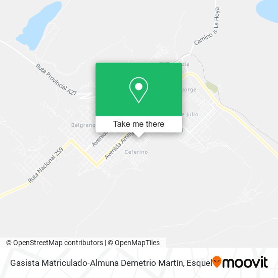 Mapa de Gasista Matriculado-Almuna Demetrio Martín
