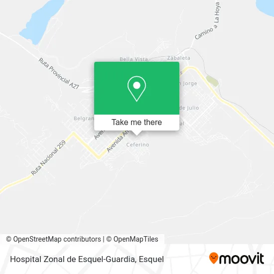 Hospital Zonal de Esquel-Guardia map