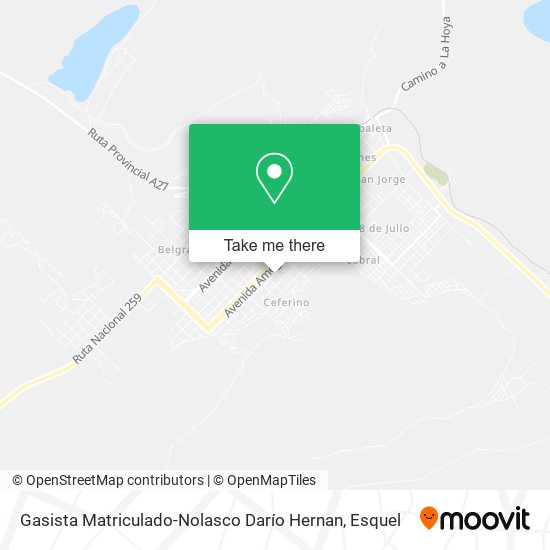 Mapa de Gasista Matriculado-Nolasco Darío Hernan