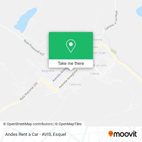 Andes Rent a Car - AVIS map