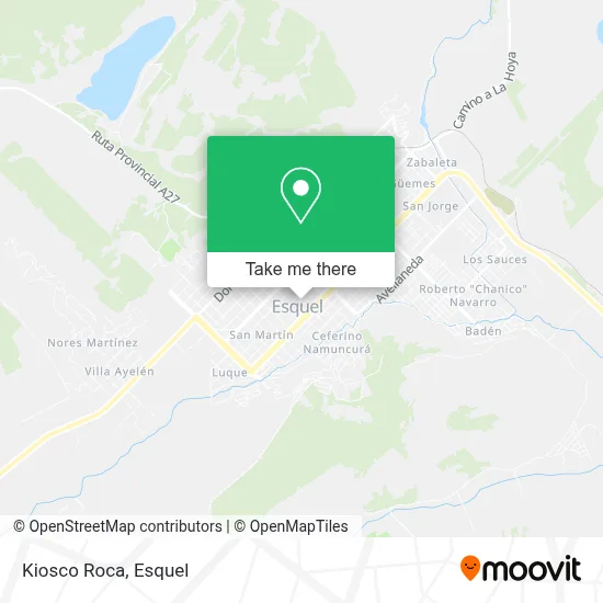 Kiosco Roca map