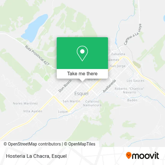 Hosteria La Chacra map
